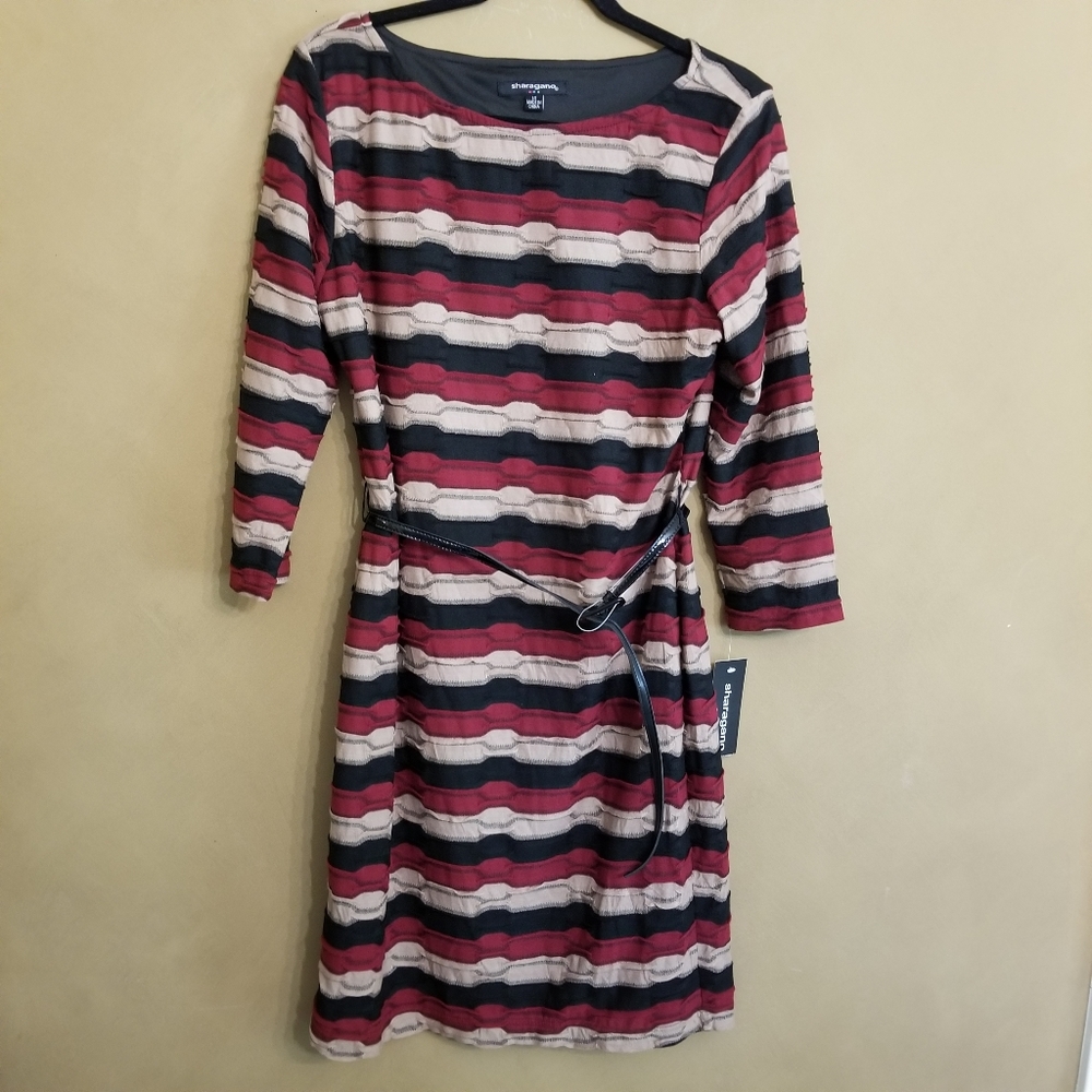 Sharagano Belted Dress in size 14